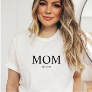 T-shirt En Tri-matière Maman établie noire moderne personnalisée