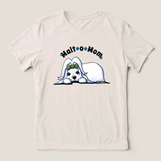 T-shirt En Tri-matière Maman maltaise KiniArt (Design Recto)