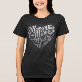 T-shirt En Tri-matière Maman maman maman maman Fil noir