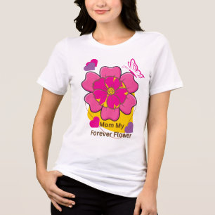 T-shirt En Tri-matière Maman Mon Design de Fleur Forever
