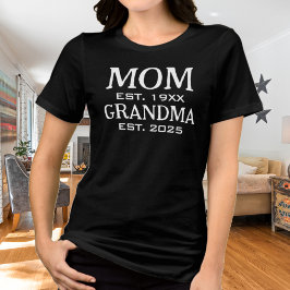 T-shirt En Tri-matière Maman Promue À Grand-Mère 2025 Est