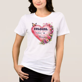 T-shirt En Tri-matière Maman ton amour fait fleurir mon coeur