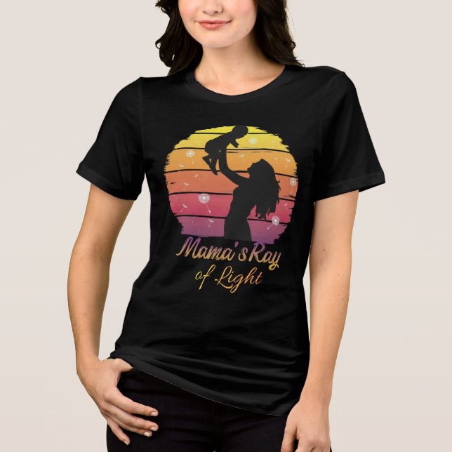 T-shirt En Tri-matière Mama's Ray of Light Sunset Silhouette (Recto)