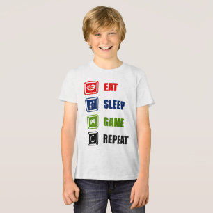 T-shirt En Tri-matière Mangez, dormez, jeu, répéter