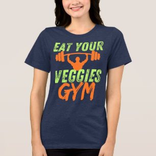T-shirt En Tri-matière Mangez vos Légumes Végétan Drôle Citation Motivati