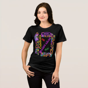 T-SHIRT EN TRI-MATIÈRE MARDI GRAS