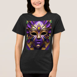 T-shirt En Tri-matière Mardi Gras Masque Carnaval Esprit Femmes