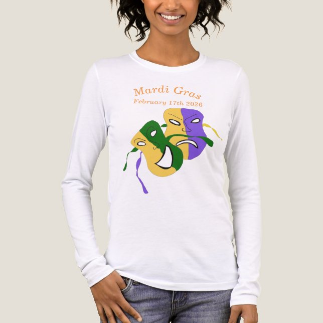 T-shirt En Tri-matière Mardi Gras Tragedy Comedy Mask (Recto)
