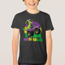 Mardi Grawr Monster Camion Dinosaur Mardi Gras