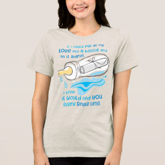 T-shirt En Tri-matière Marée d'amour, Message dans une bouteille pour mam