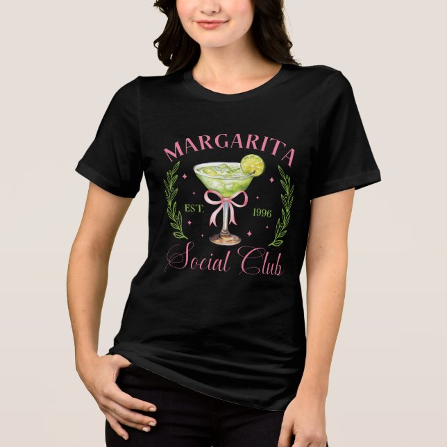 T-shirt En Tri-matière Margarita Social Club – Fun Party Cocktail  (Recto)