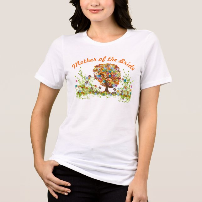 T-shirt En Tri-matière Mariage d'arbre à fleurs lunaires (Recto)