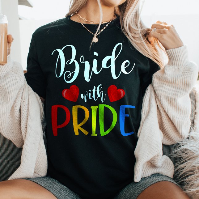 T-shirt En Tri-matière Mariée avec Fierté Mariage LGBTQ+ (Créateur téléchargé)