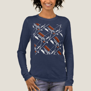 T-shirt En Tri-matière Maroon blanc géométrique Crisscross MCM petites tu