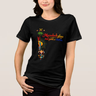 T-shirt En Tri-matière Marrakech Brille – Tee-shirt d'Art Marocain Vibran