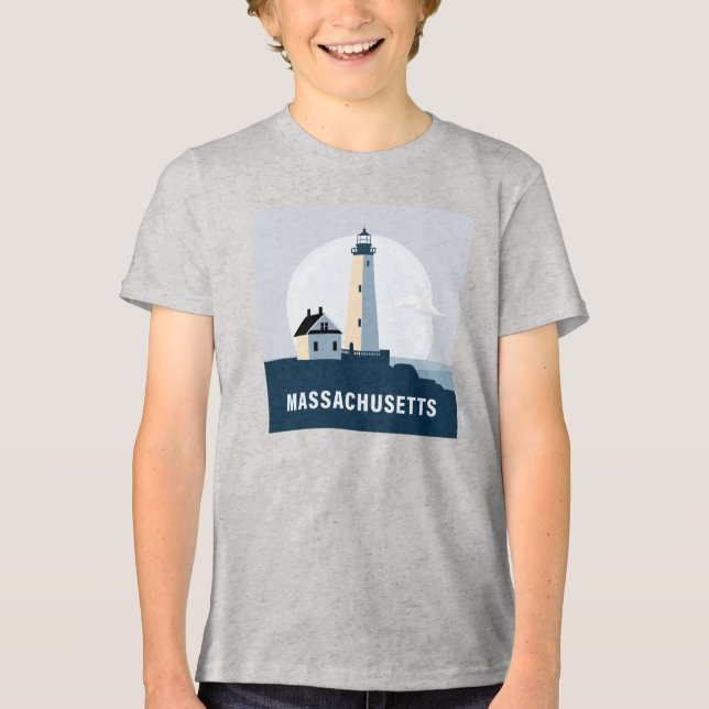 T-shirt En Tri-matière Massachusetts, États-Unis d'Amérique (Recto)