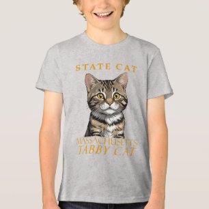 T-shirt En Tri-matière Massachusetts Territoire Chat Le Tabby Chat