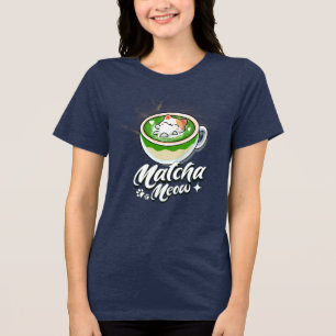 T-shirt En Tri-matière Matcha Latte & Amoureux de les chats Matcha Meow