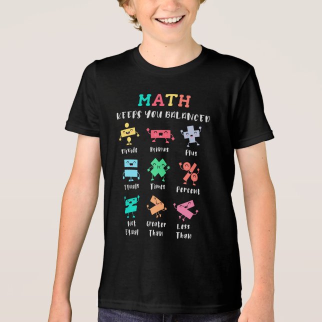 T-shirt En Tri-matière Math keeps you balanced (Recto)