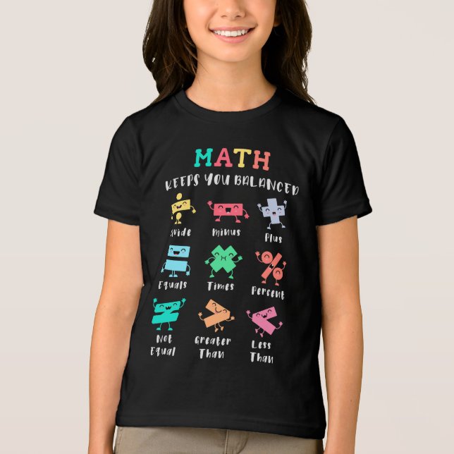 T-shirt En Tri-matière Math keeps you balanced (Recto)