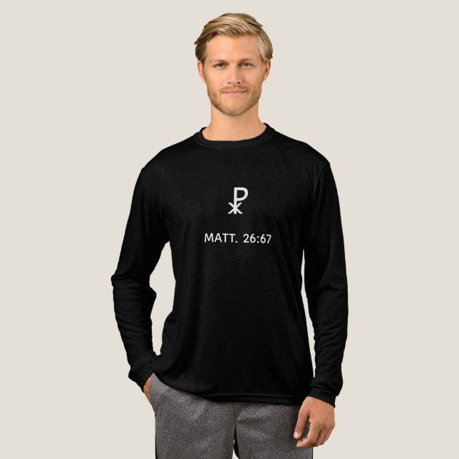 T-shirt En Tri-matière ☧ Matt 26:67 Camisie (Recto complet)