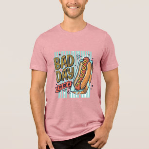 T-shirt En Tri-matière Mauvaise Journée Hot Dog Retro Vector Conception d
