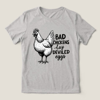 T-shirt En Tri-matière Mauvaises Poules Pondent Des Œufs Diaboliques Drôl