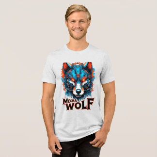T-shirt En Tri-matière Mecha Wolf Head – Futuristic Cyberpunk Wolf Design