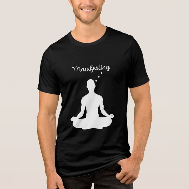 T-shirt En Tri-matière Méditation manifeste Visuel pour les vibrations po (Recto)