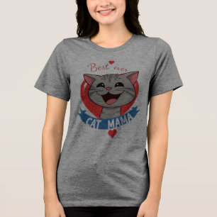 T-shirt En Tri-matière Meilleur CAT MAMA