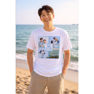 T-shirt En Tri-matière Meilleur papa de la galaxie Photo personnalisée