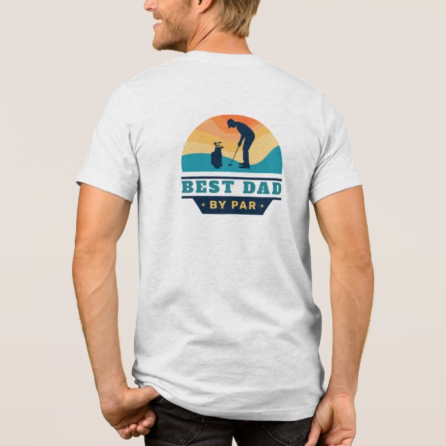 T-shirt En Tri-matière Meilleur papa Golf Lover Personnalisé (Verso)
