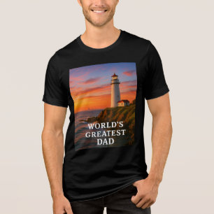 T-shirt En Tri-matière Meilleur Père du monde - Édition phare