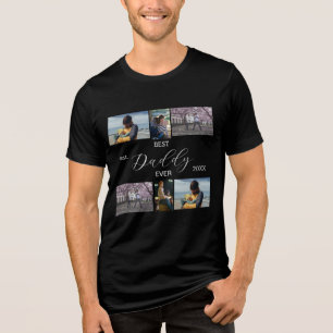 T-shirt En Tri-matière "Meilleur Père jamais   Tri-Ble Collage Personnali