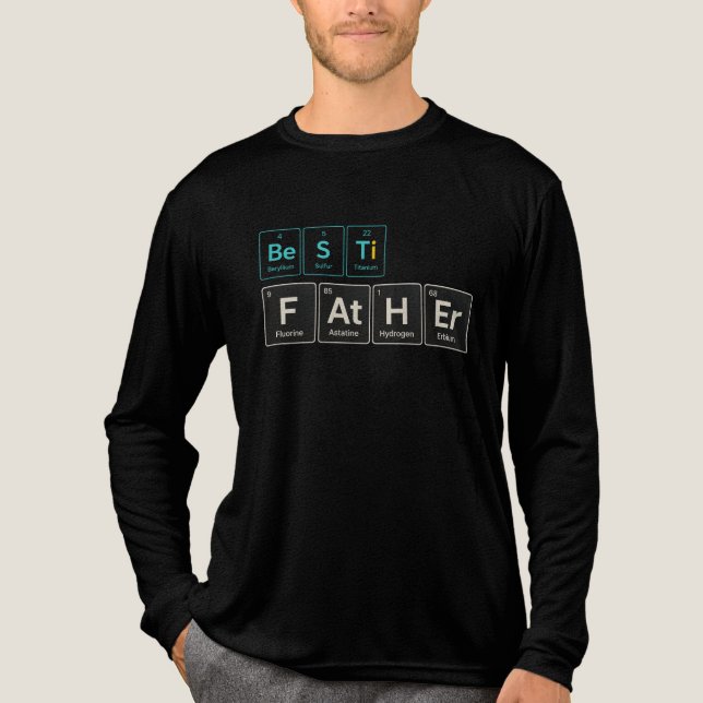 T-shirt En Tri-matière "Meilleur Père" - Science Super Papa | (Recto)