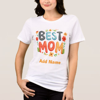 T-shirt En Tri-matière MEILLEURE MAMAN aquarelle florale | Cadeau de Fête