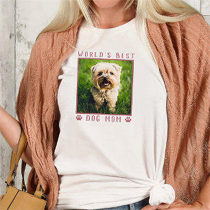 T-shirt En Tri-matière Meilleure Maman de Chien au Monde Photo d'Animal a