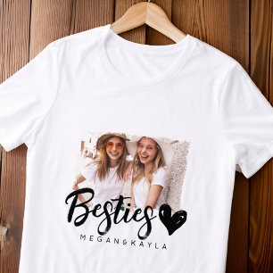 T-shirt En Tri-matière Meilleures amies BFF Photo cœur grunge moderne