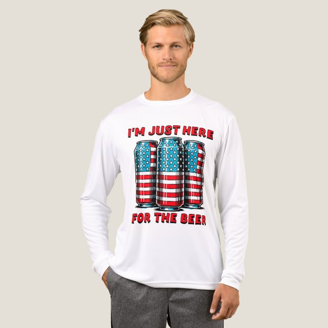 T-shirt En Tri-matière Mens drôle 4 juillet (Recto complet)