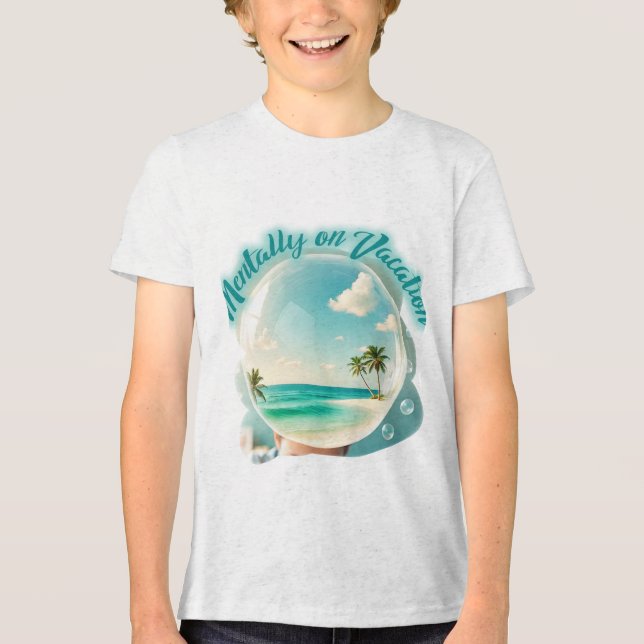 T-shirt En Tri-matière mentally on vacation design (Recto)