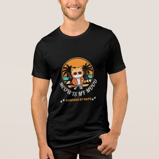 T-shirt En Tri-matière Meow Is My Mood (Recto)