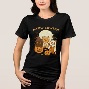 T-shirt En Tri-matière Meow-loween - Cute Halloween Costume de chat Desig