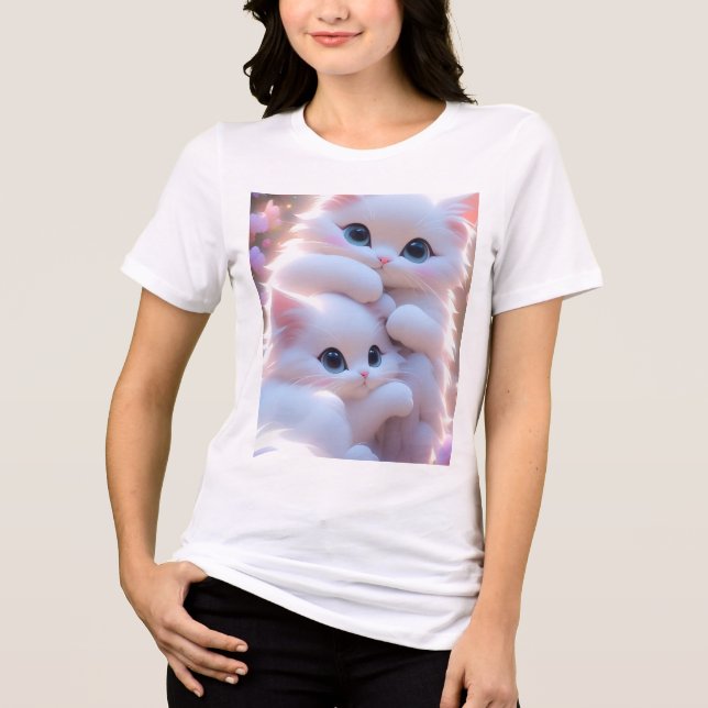 T-shirt En Tri-matière "Meow Mood Activated _ Aesthetic Kitty Design Tee" (Recto)