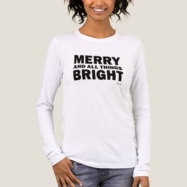 T-shirt En Tri-matière Merry and All Things Bright | Holiday Christmas (Recto)