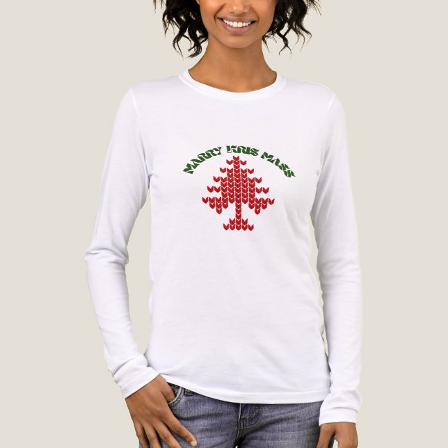 T-shirt En Tri-matière Merry christmas  (Recto)