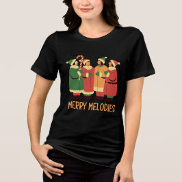 T-shirt En Tri-matière Merry Melodies Christmas Carolers Design