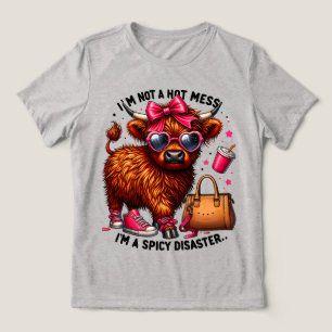 T-shirt En Tri-matière Mess Hot, Funny Highland Cow