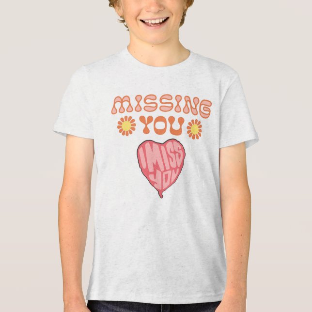 T-shirt En Tri-matière Message du coeur qui vous manque (Recto)