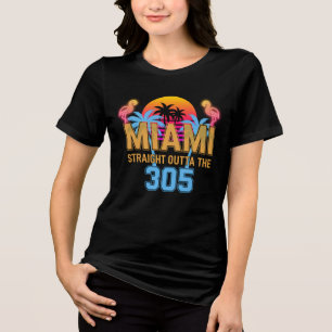 T-shirt En Tri-matière Miami tout droit sorti du 305 Vintage Sunset Neon