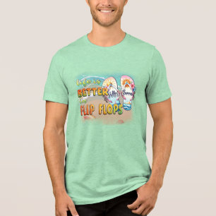 T-shirt En Tri-matière Mieux vaut à Flip Flops Beach
